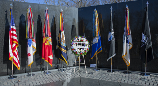 Thumbnail and link to 2024 NVWVD Wreath-Laying ceremony at The Vietnam Veterans Menorial.
